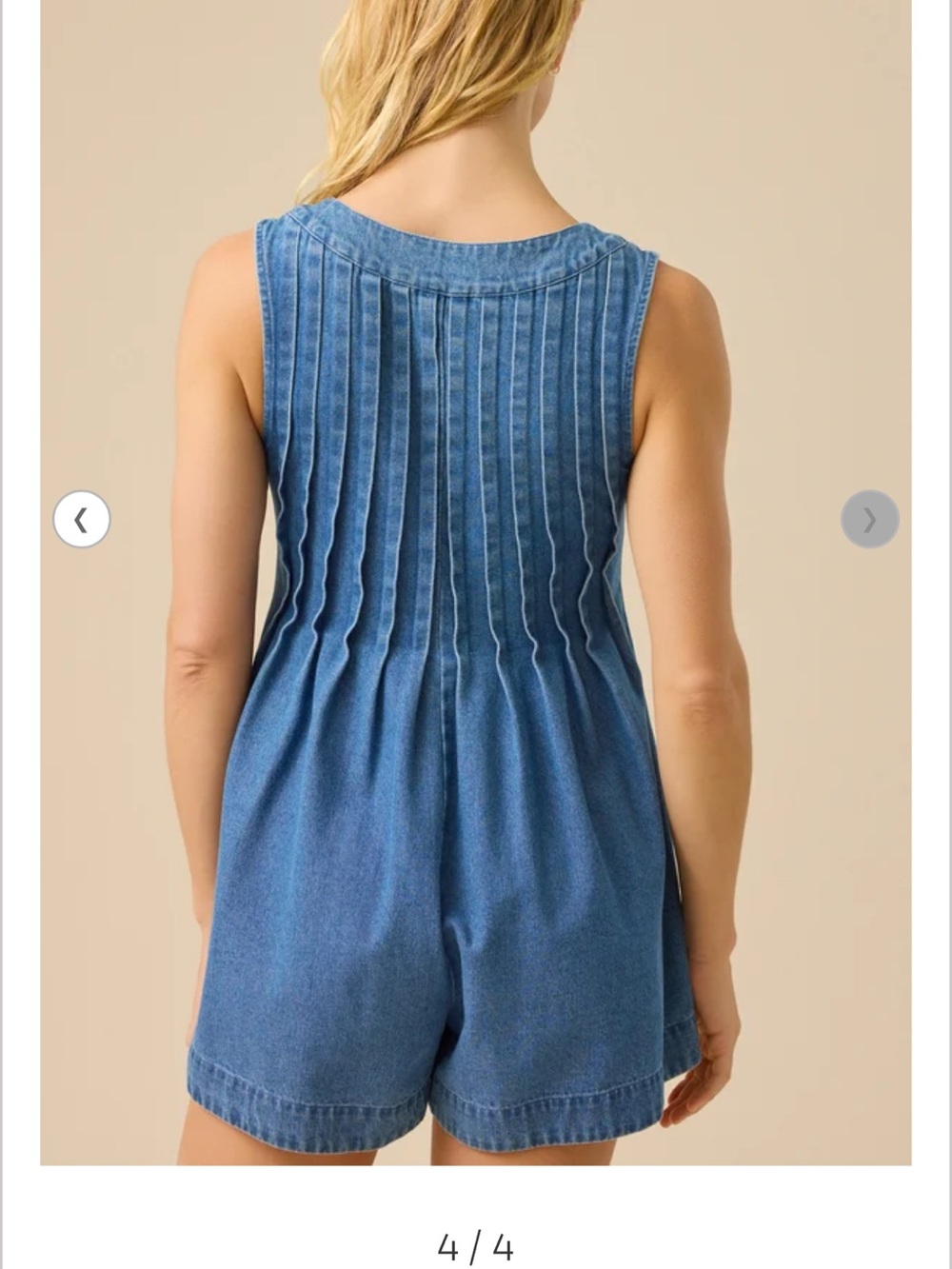 Altar’d State, Evie Denim Romper, medium wash, lightweight, Medium - Picture 4 of 9